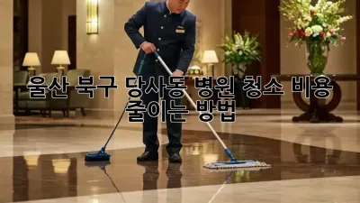 울산 북구 당사동 병원 청소 비용 줄이는 방법